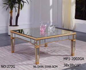 Coffer Table with Antique Mirror
